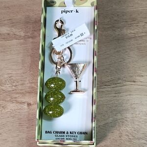 Piper K Gold and Green Key Holder